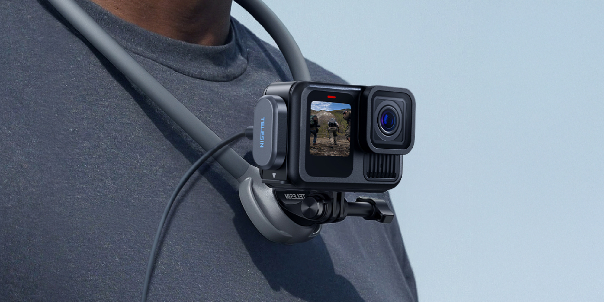 Pokrywa akumulatora Telesin S6-CLC-01-TGP z kablem magnetycznym do kamer GoPro 9 / 10 / 11 / 12 / 13